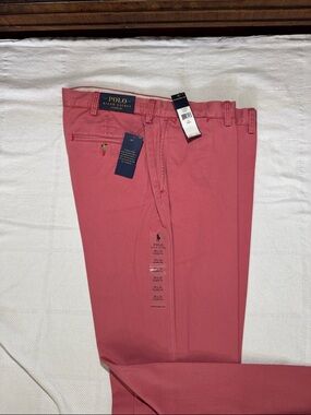Polo by Ralph Lauren, Men, 38W 34L, Salmon-Red Chino Pants